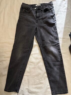 Madewell The Mom Jean Straight Leg Gray Jeans